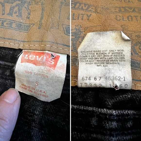 RARE VTG Made In The USA Levi’s Denim Long Trucker Jacket Coat Corduroy Collar - Picture 10 of 15